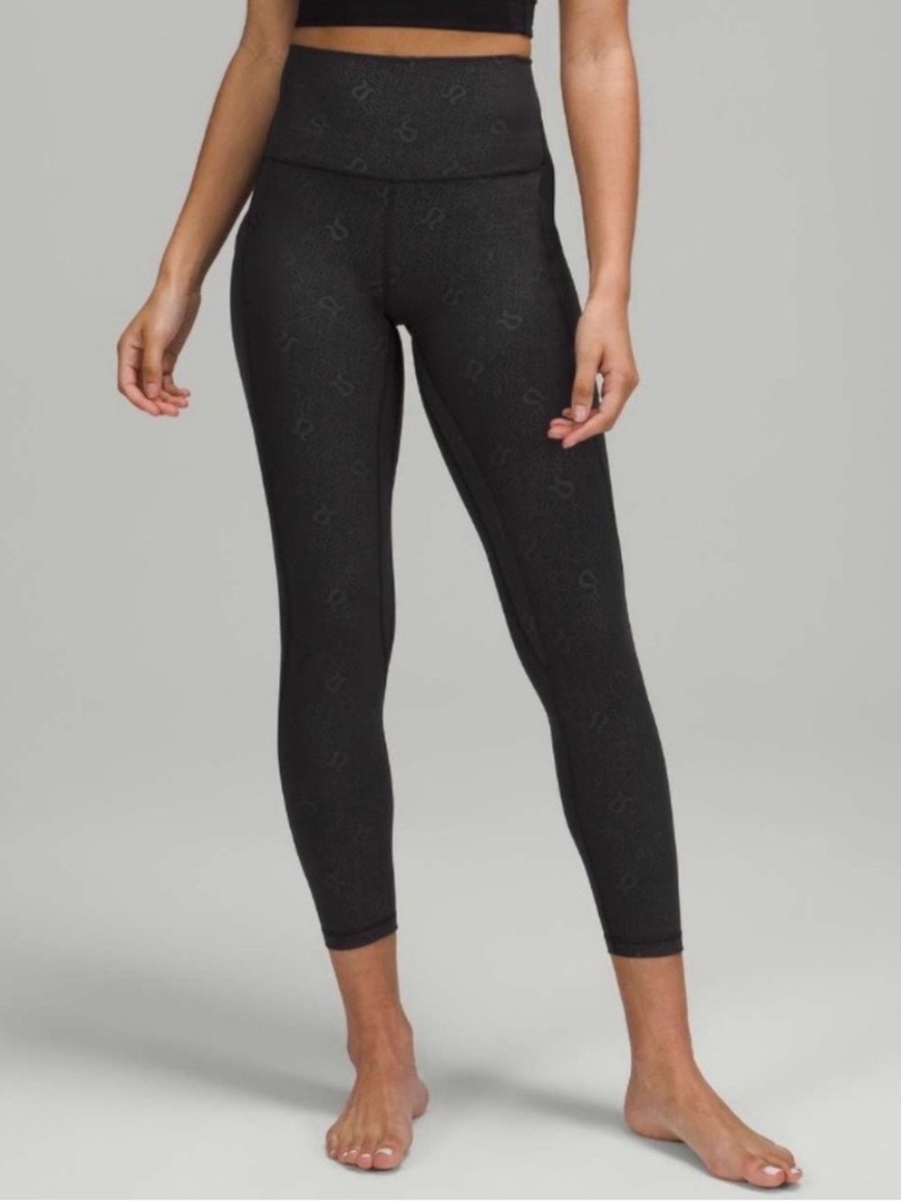 Lululemon Align Pant 25” Pockets/Color Yoga Embossed Black
